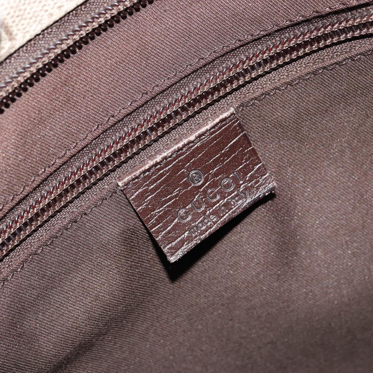 GUCCI GG Supreme Shoulder Bag PVC Beige Silver 141626 Auth ka4329