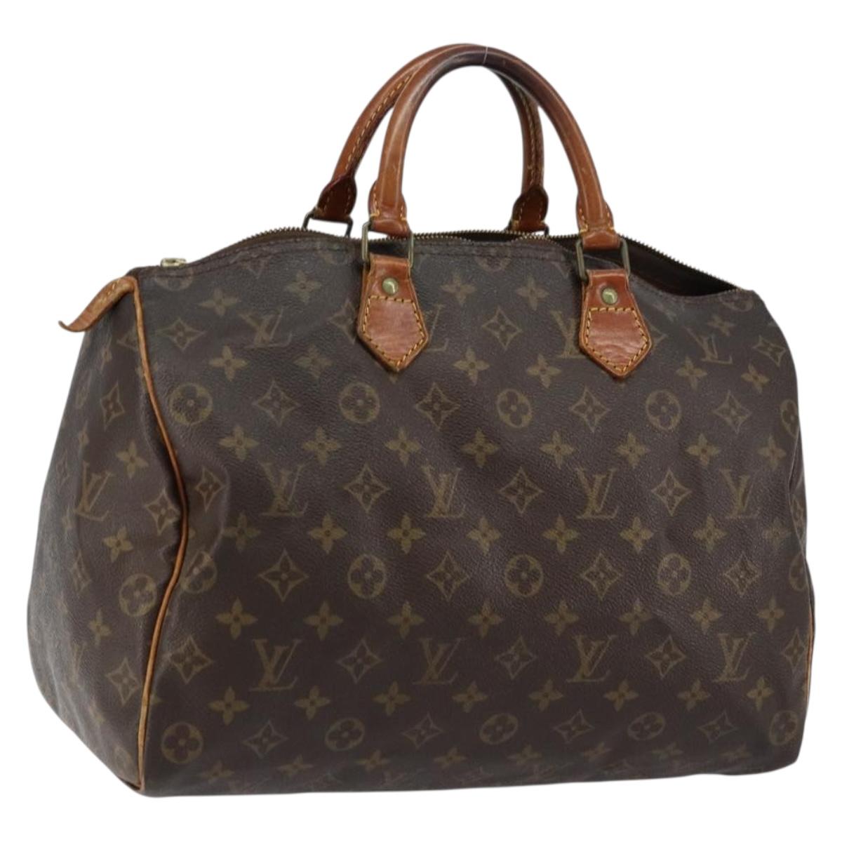 LOUIS VUITTON Monogram Speedy 35 Hand Bag M41524 LV Auth ka433