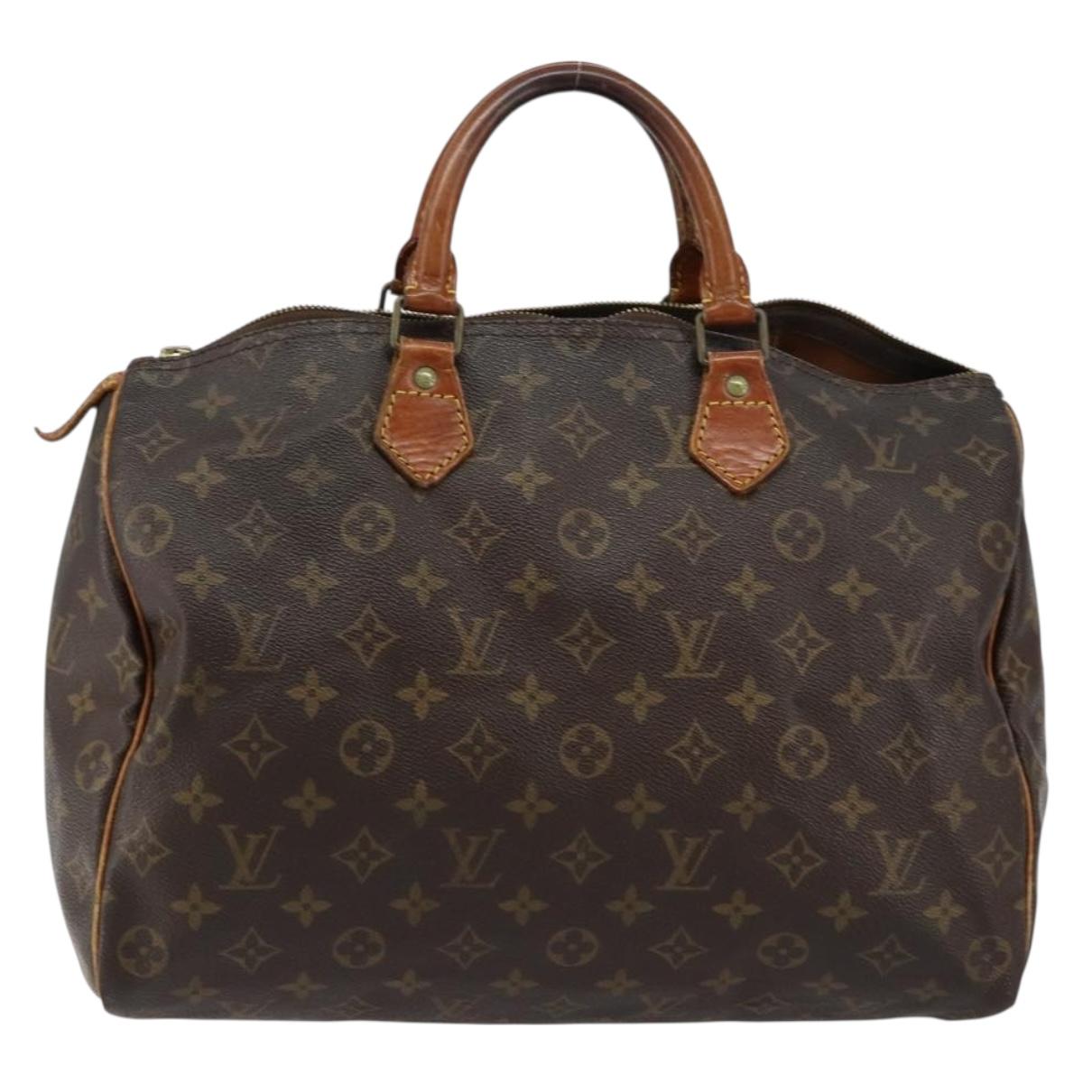 LOUIS VUITTON Monogram Speedy 35 Hand Bag M41524 LV Auth ka433