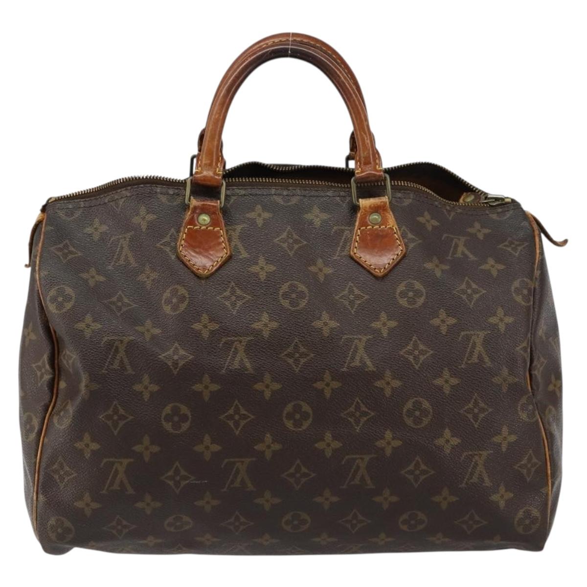 LOUIS VUITTON Monogram Speedy 35 Hand Bag M41524 LV Auth ka433