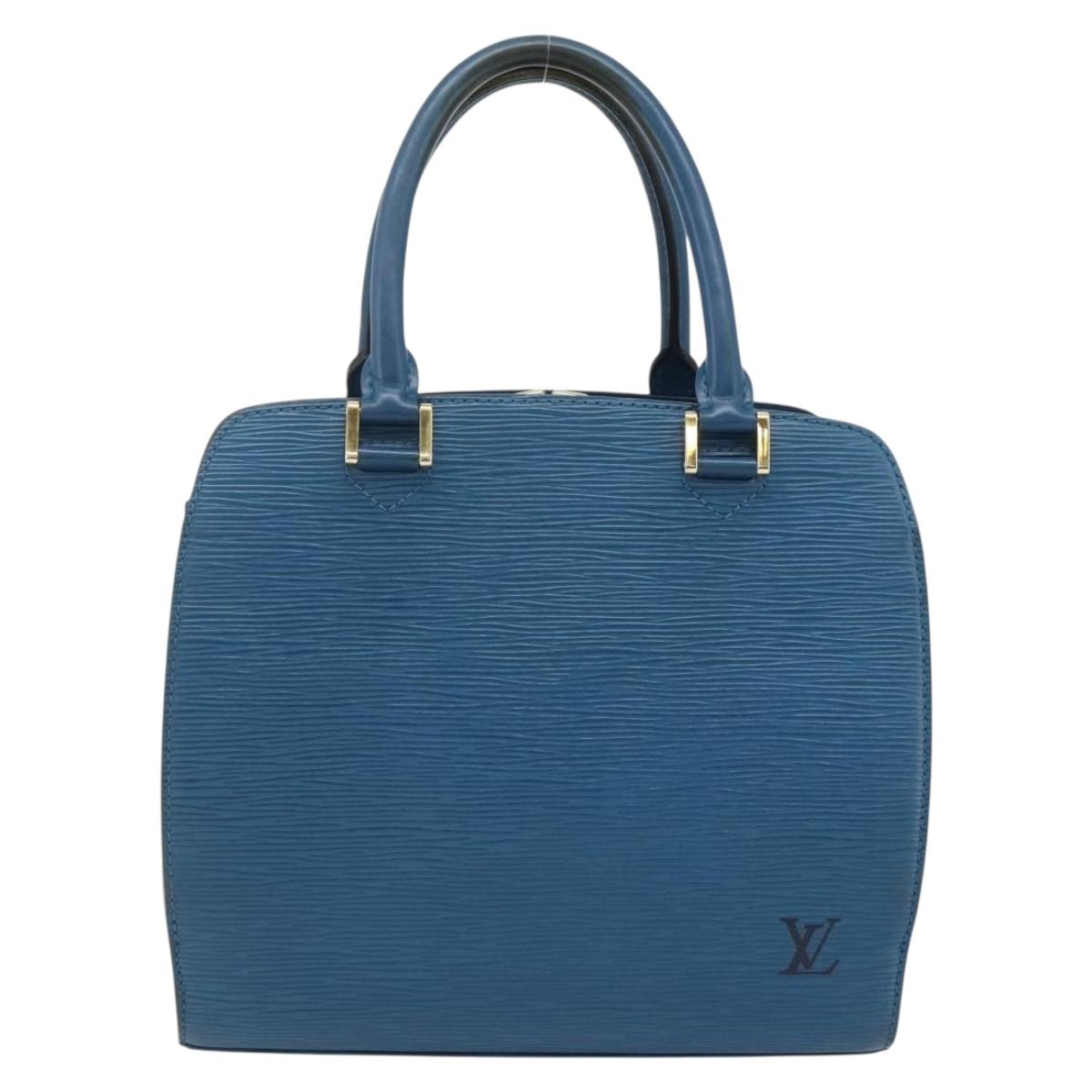 LOUIS VUITTON Epi Pont Neuf Hand Bag Blue M52055 LV Auth ka4330A