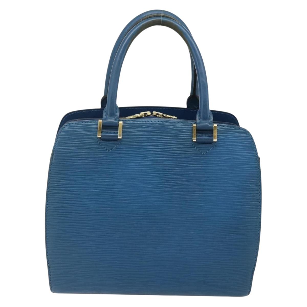 LOUIS VUITTON Epi Pont Neuf Hand Bag Blue M52055 LV Auth ka4330A