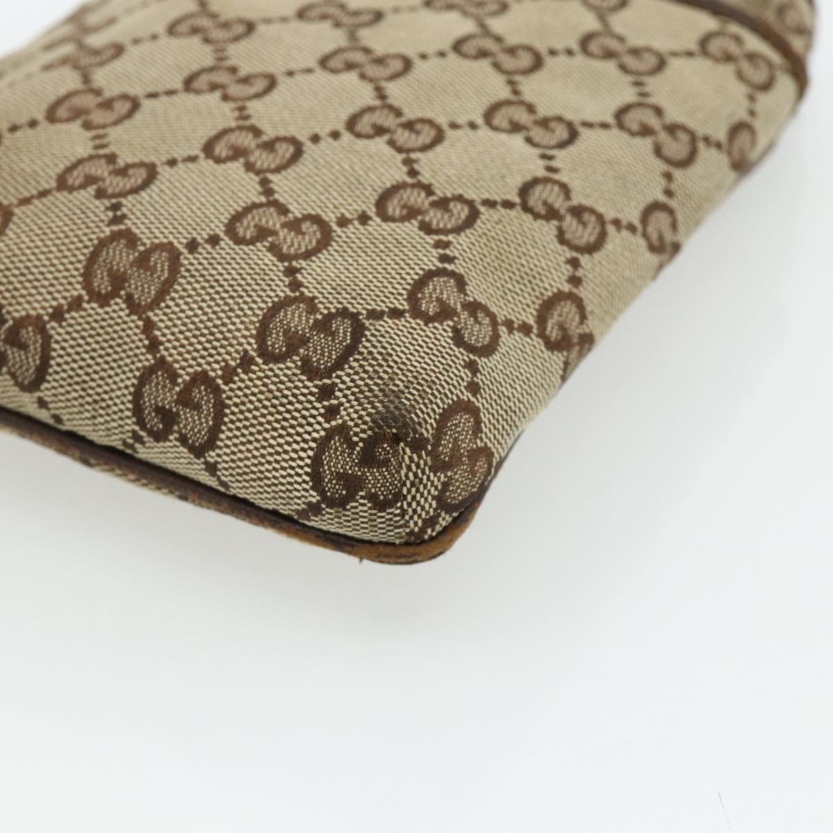 GUCCI GG Canvas Web Sherry Line Shoulder Bag Beige Red Green 141863 Auth ka4335