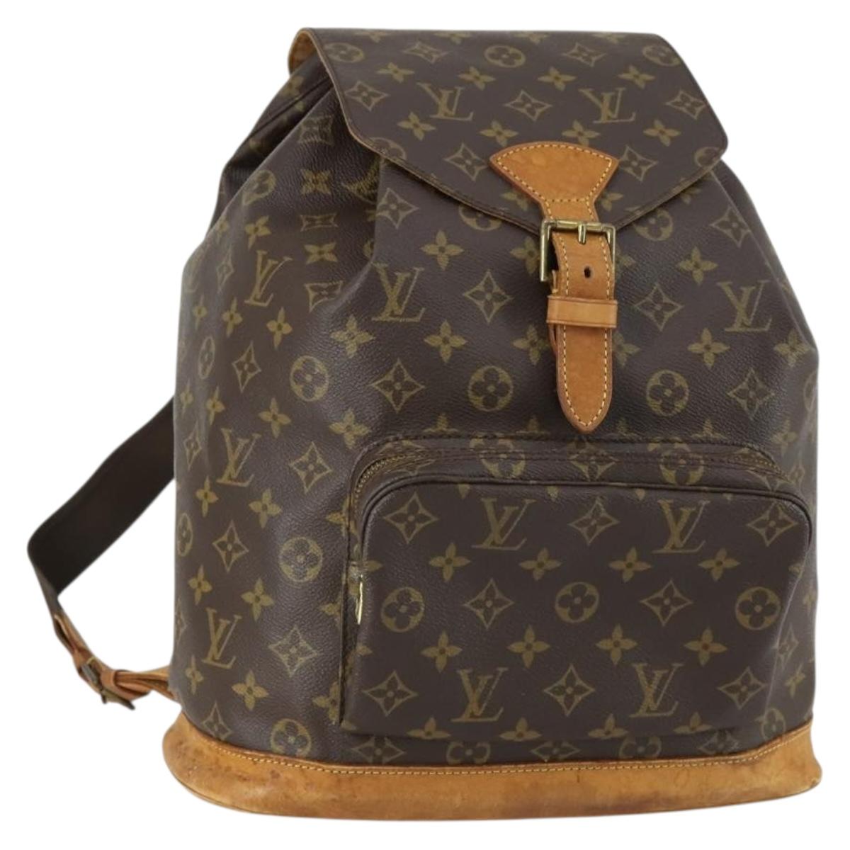 LOUIS VUITTON Monogram Montsouris GM Backpack M51135 LV Auth ka434