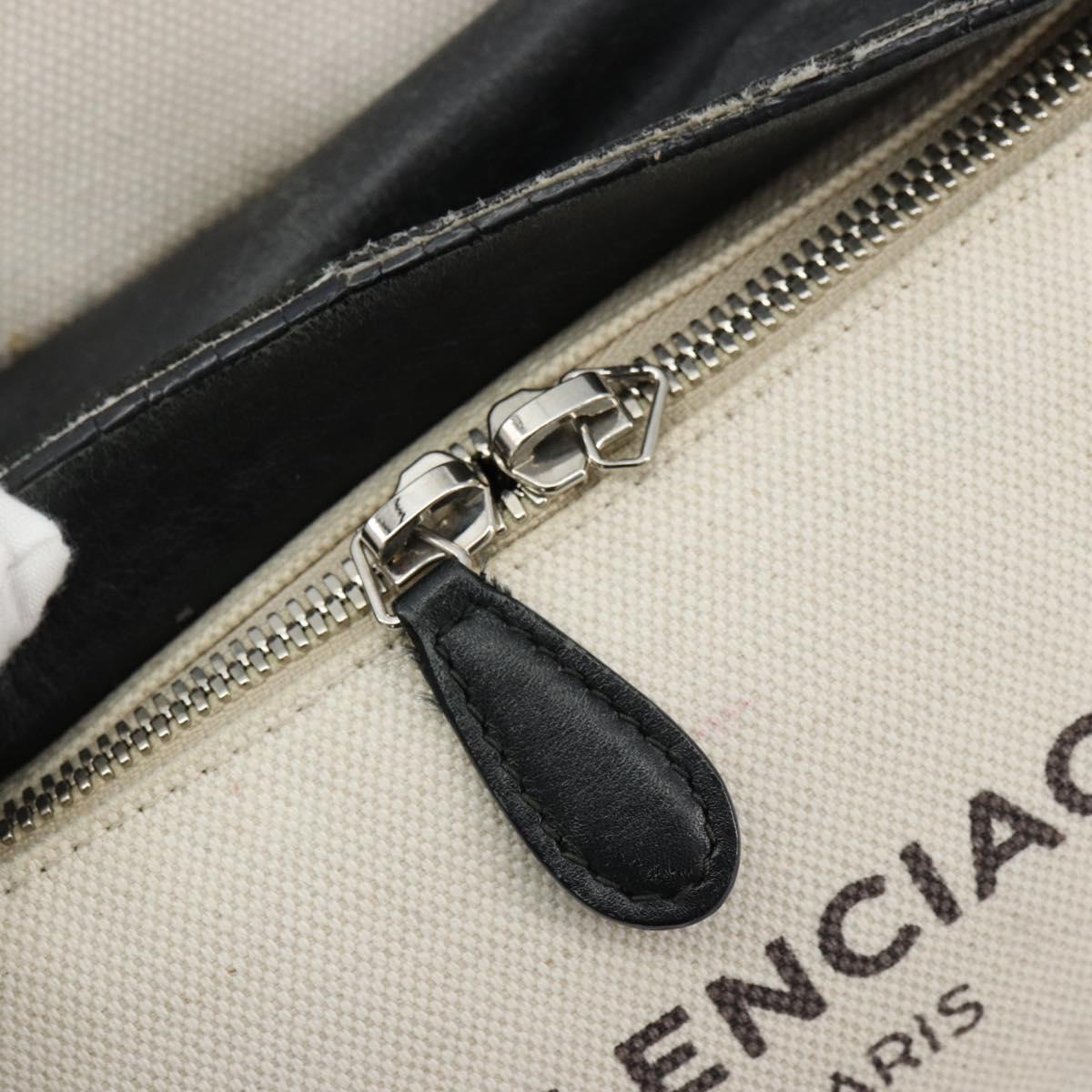 BALENCIAGA Backpack Canvas Black Silver white 409010 Auth ka4340