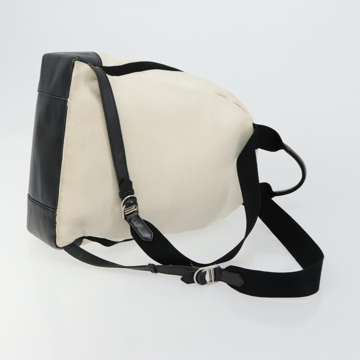 BALENCIAGA Backpack Canvas Black Silver white 409010 Auth ka4340