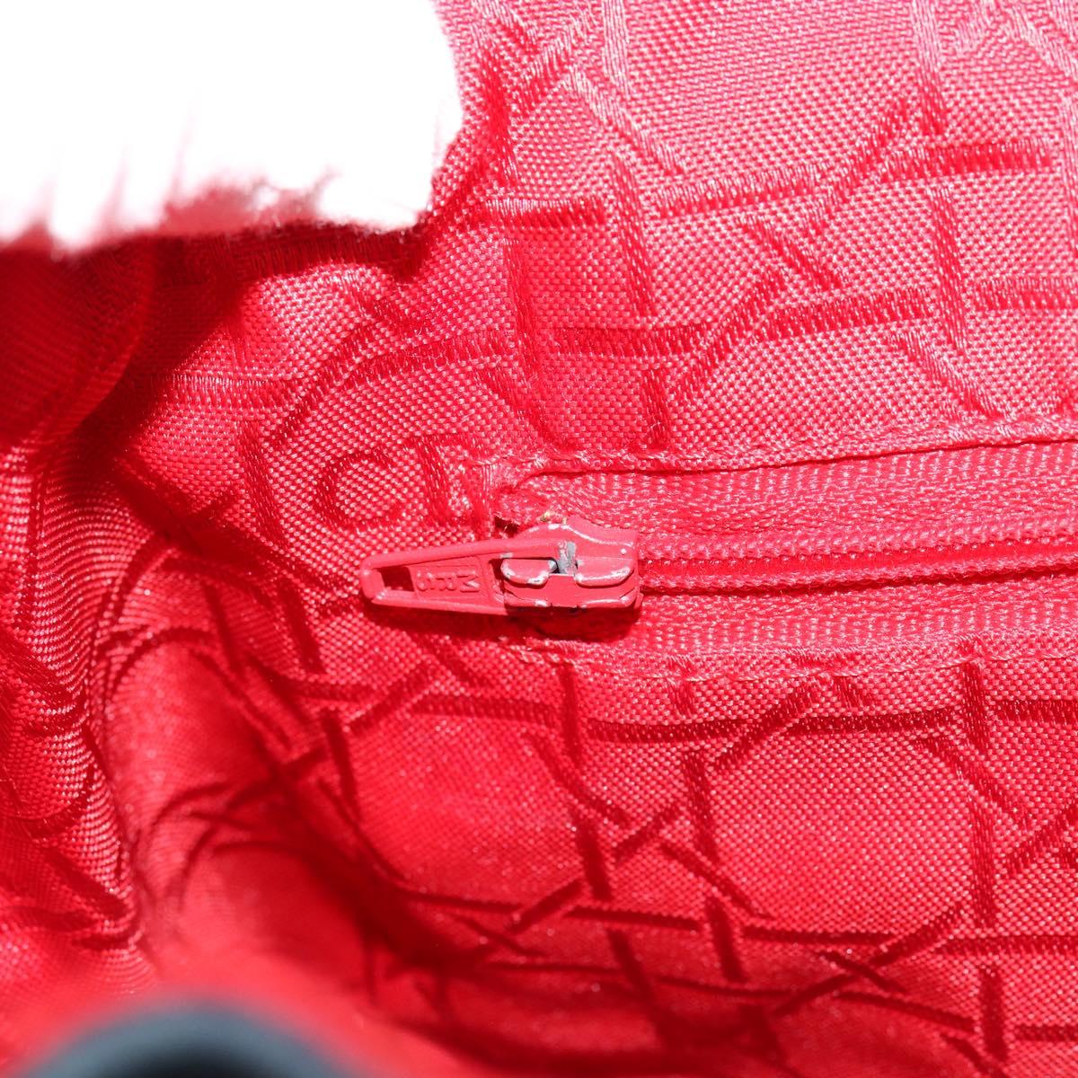 Christian Dior Backpack Leather Gold Blue Auth ka4344