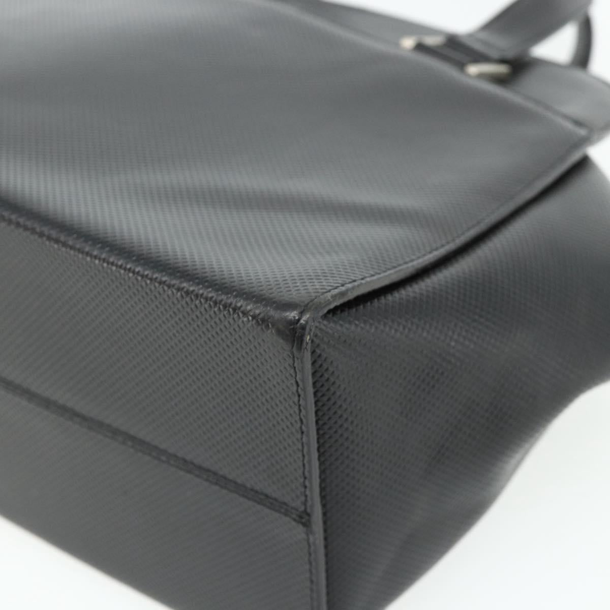 BOTTEGA VENETA Hand Bag Leather Black Silver Auth ka4346