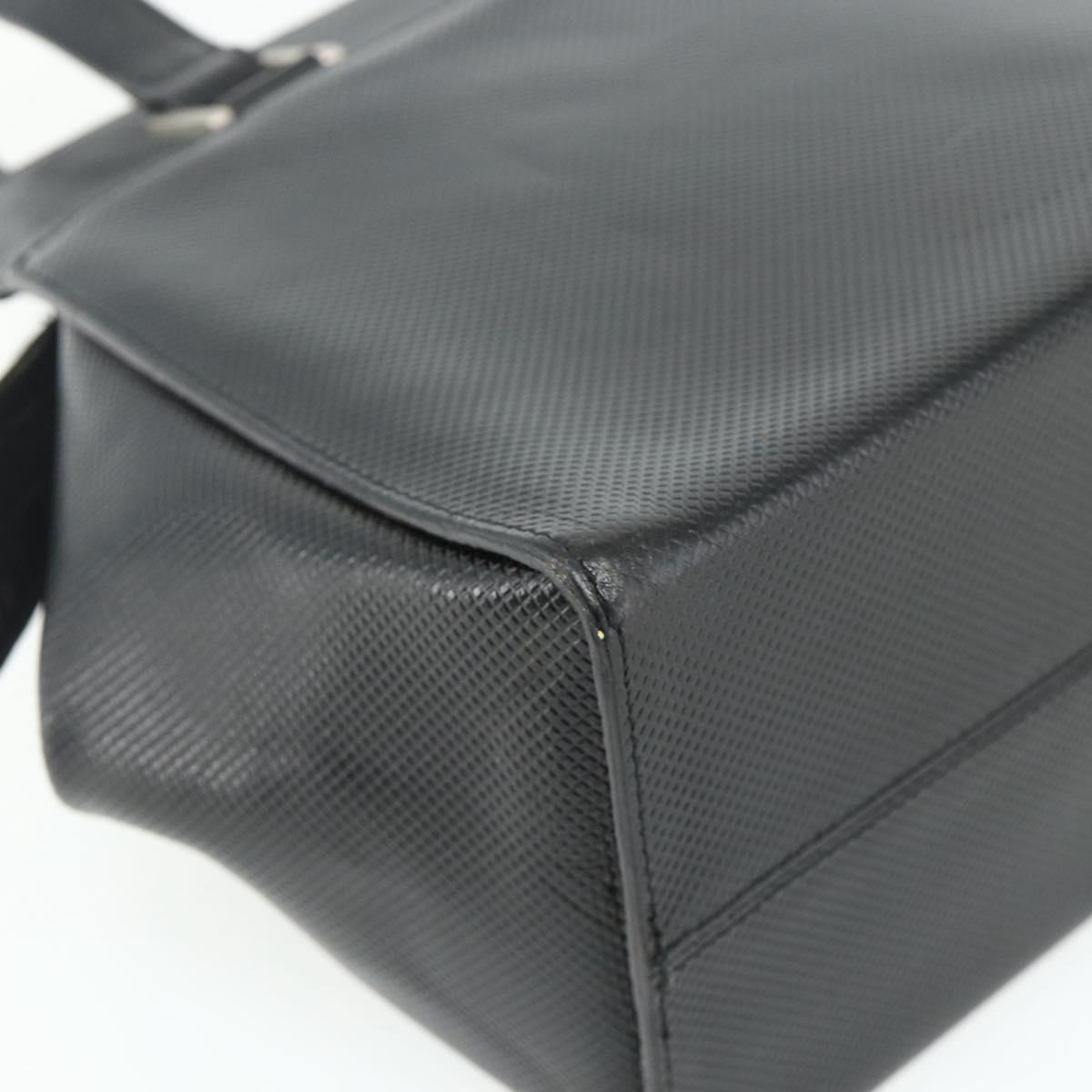 BOTTEGA VENETA Hand Bag Leather Black Silver Auth ka4346