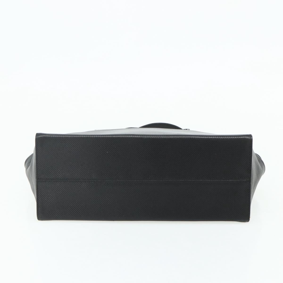 BOTTEGA VENETA Hand Bag Leather Black Silver Auth ka4346