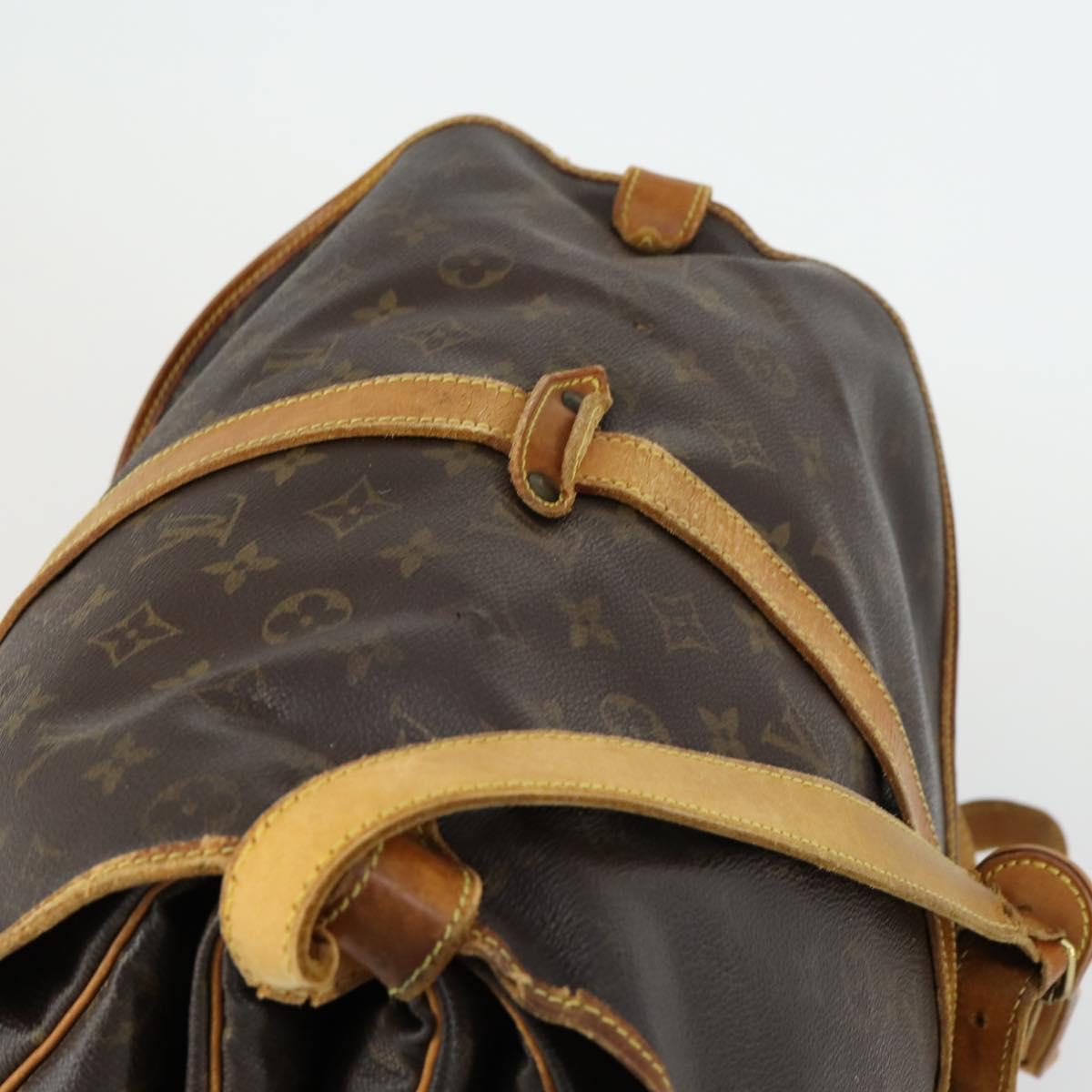 LOUIS VUITTON Monogram Saumur 35 Shoulder Bag M42254 LV Auth ka435