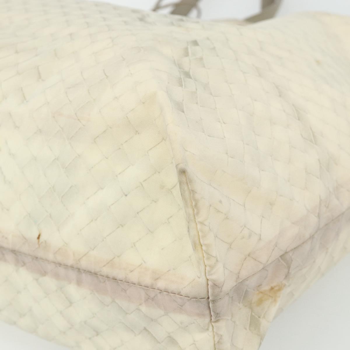 BOTTEGA VENETA Intretti Tote Bag Nylon Beige Auth ka4351