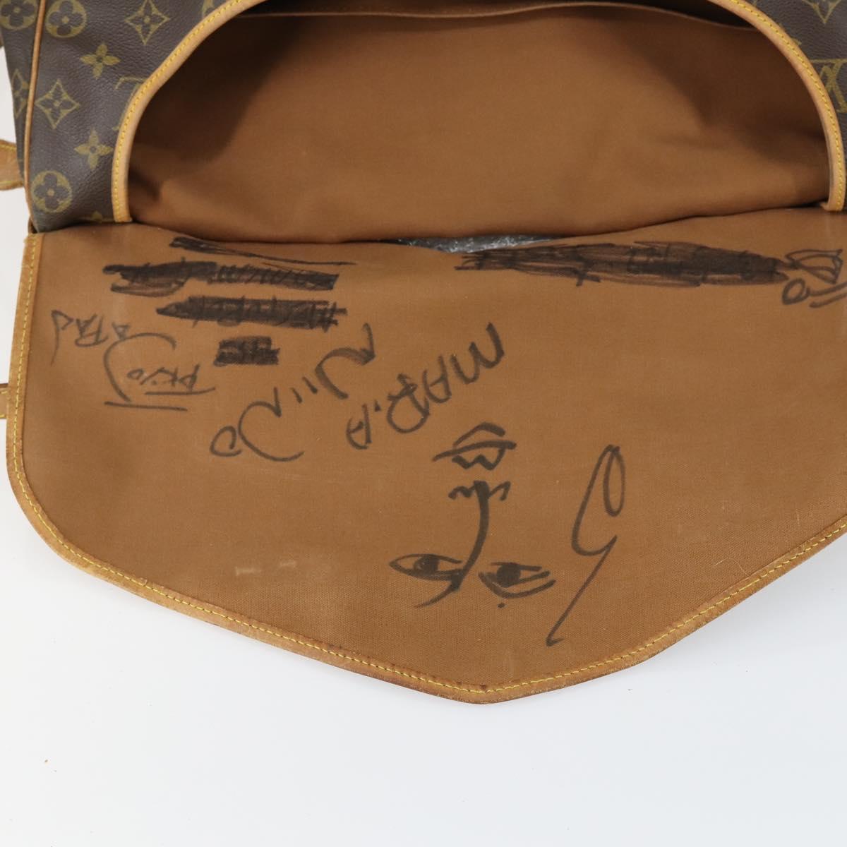 LOUIS VUITTON Monogram Saumur 43 Shoulder Bag M42252 LV Auth ka436