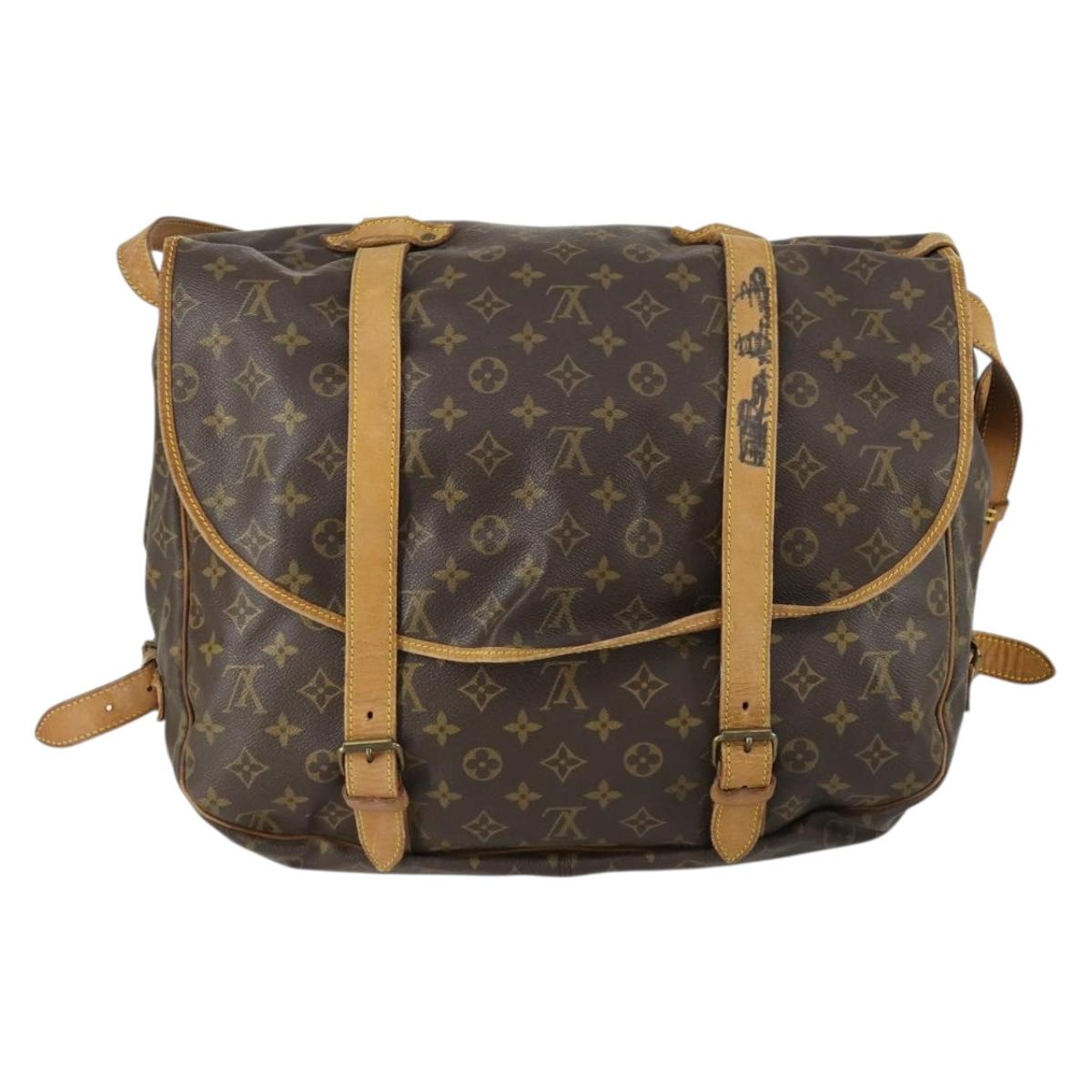 LOUIS VUITTON Monogram Saumur 43 Shoulder Bag M42252 LV Auth ka436