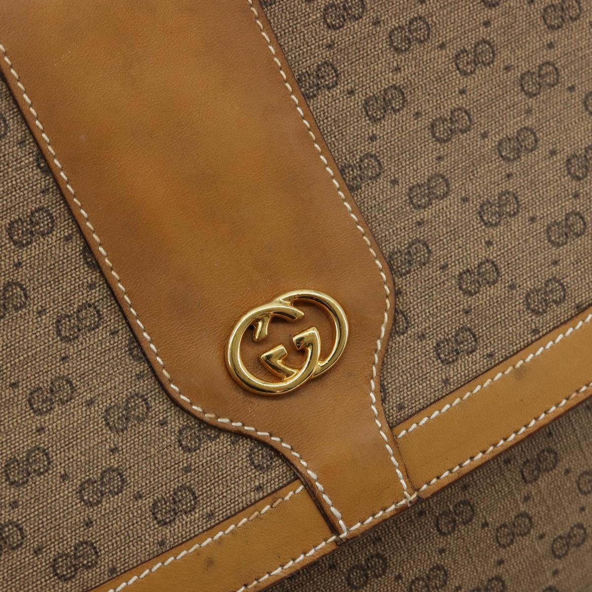 GUCCI Micro GG Supreme Shoulder Bag PVC Beige Gold 001 261 4425 Auth ka4363