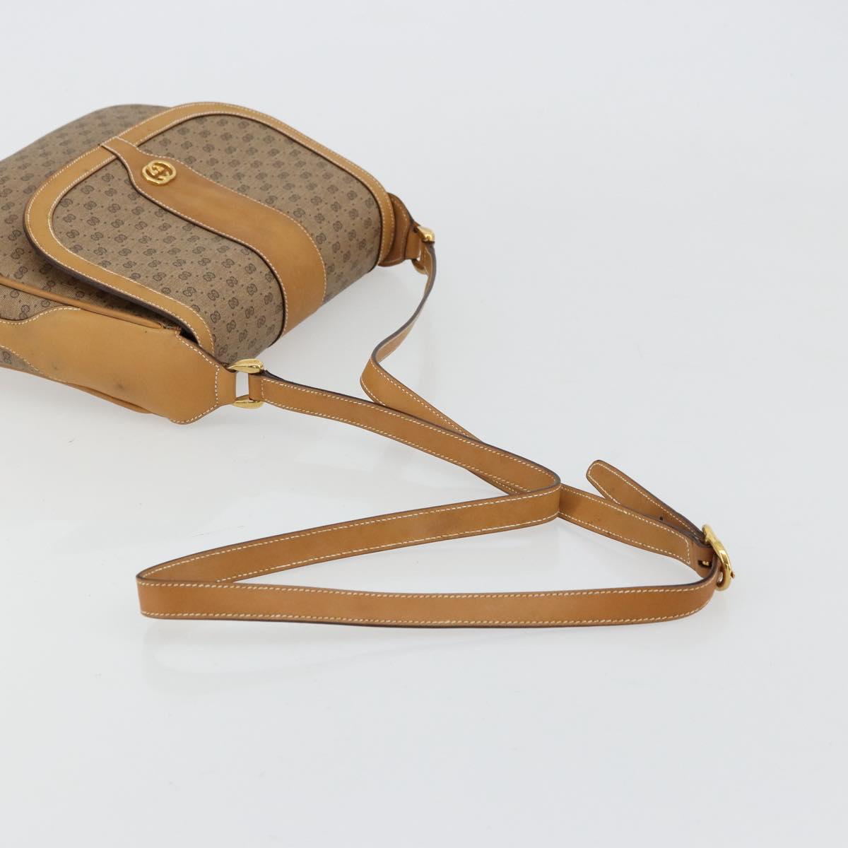 GUCCI Micro GG Supreme Shoulder Bag PVC Beige Gold 001 261 4425 Auth ka4363
