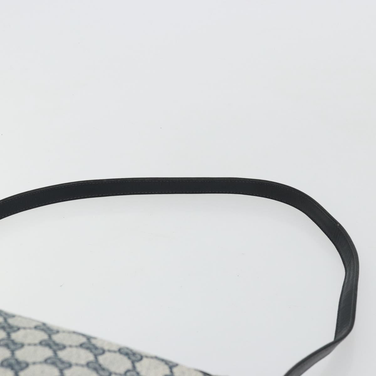 GUCCI GG Supreme Shoulder Bag PVC Navy Gold Auth ka4364