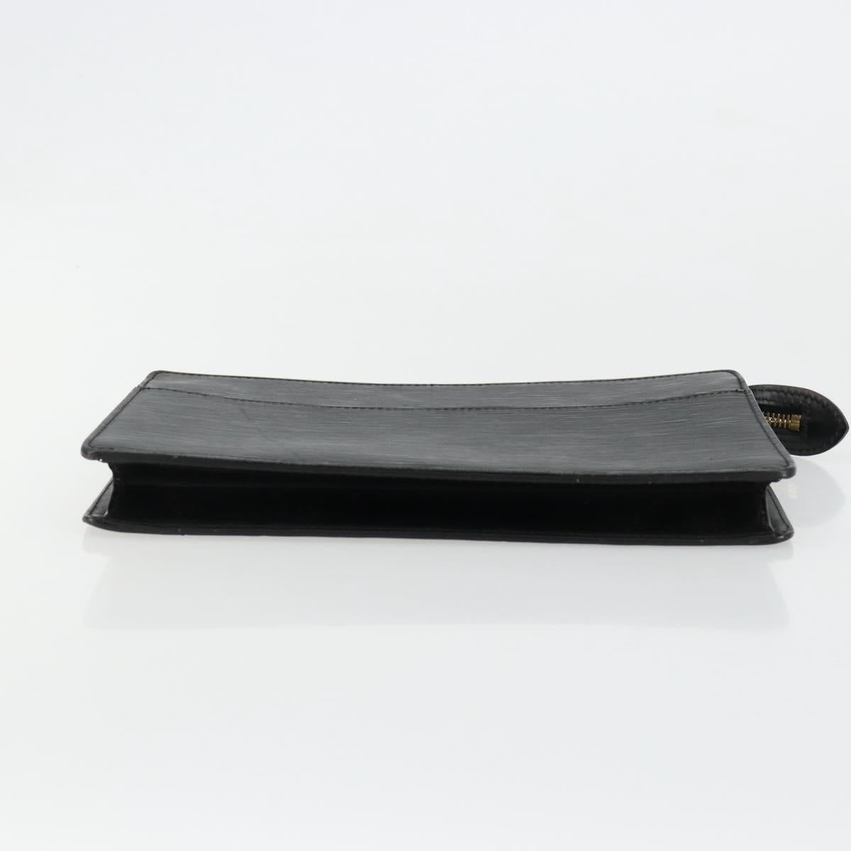 LOUIS VUITTON Epi Pochette Homme Clutch Bag Black M52522 LV Auth ka4369