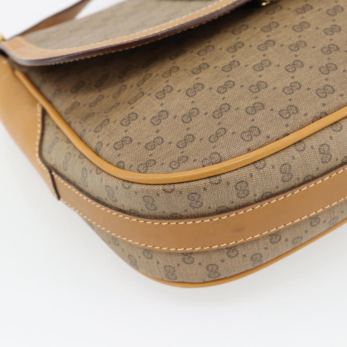 GUCCI Micro GG Supreme Shoulder Bag PVC Beige Gold 001 41 4425 Auth ka4370