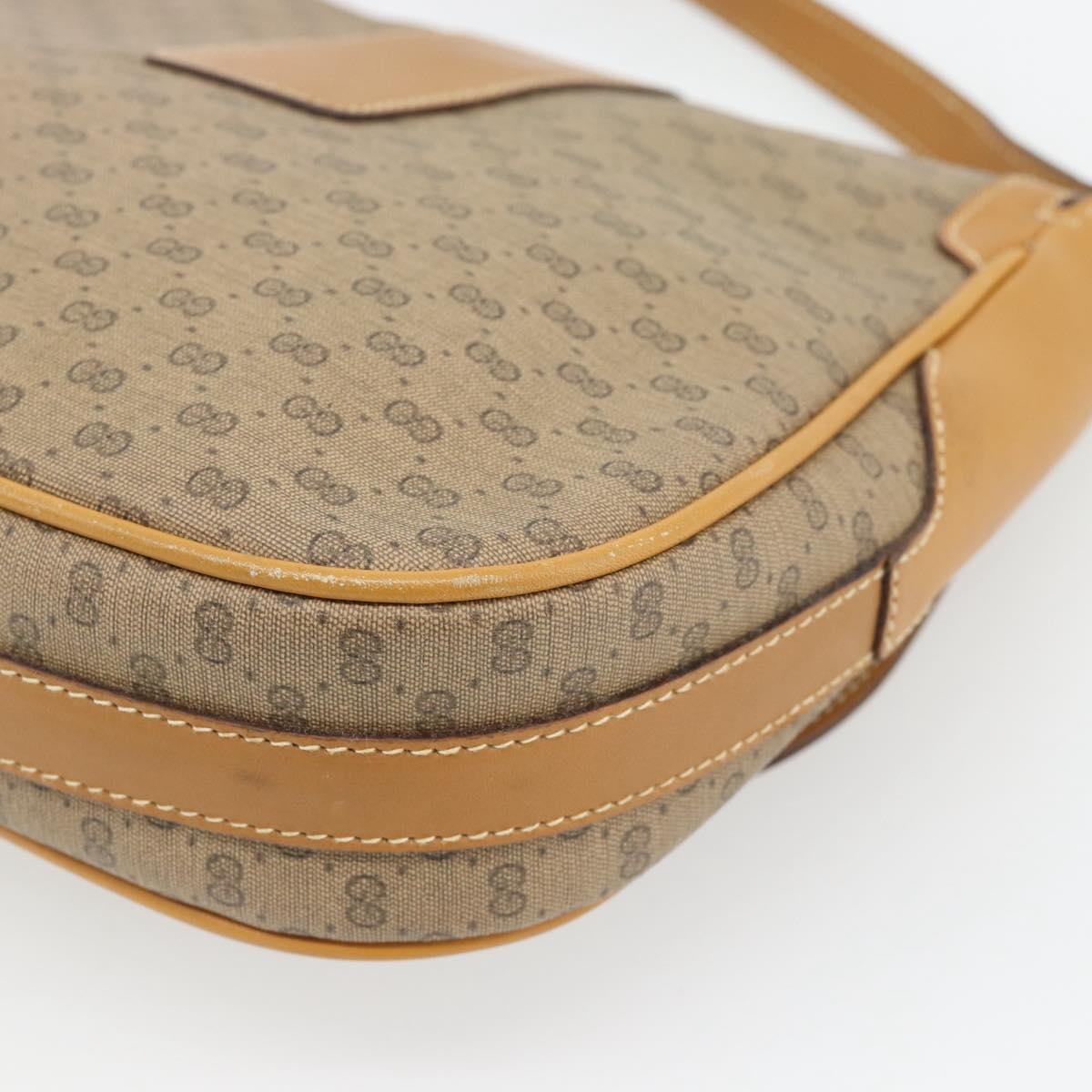 GUCCI Micro GG Supreme Shoulder Bag PVC Beige Gold 001 41 4425 Auth ka4370