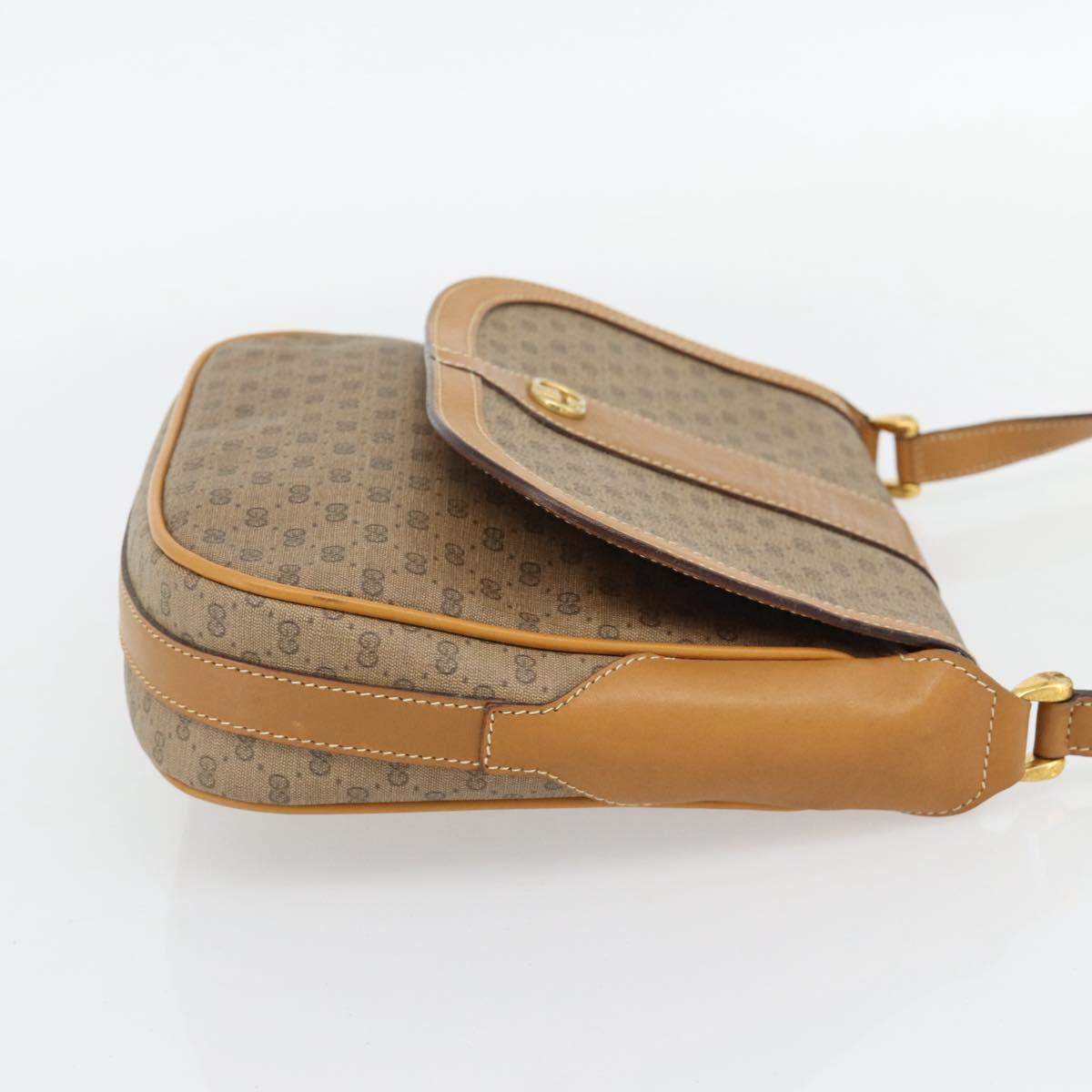 GUCCI Micro GG Supreme Shoulder Bag PVC Beige Gold 001 41 4425 Auth ka4370