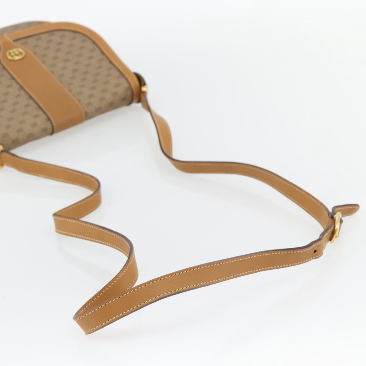 GUCCI Micro GG Supreme Shoulder Bag PVC Beige Gold 001 41 4425 Auth ka4370