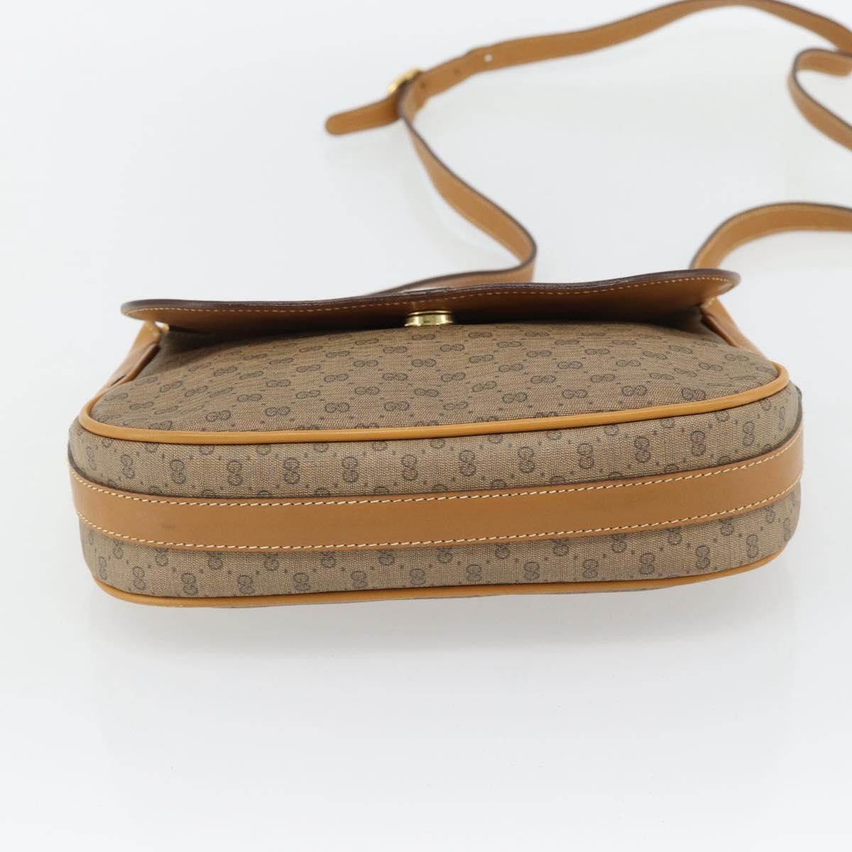 GUCCI Micro GG Supreme Shoulder Bag PVC Beige Gold 001 41 4425 Auth ka4370