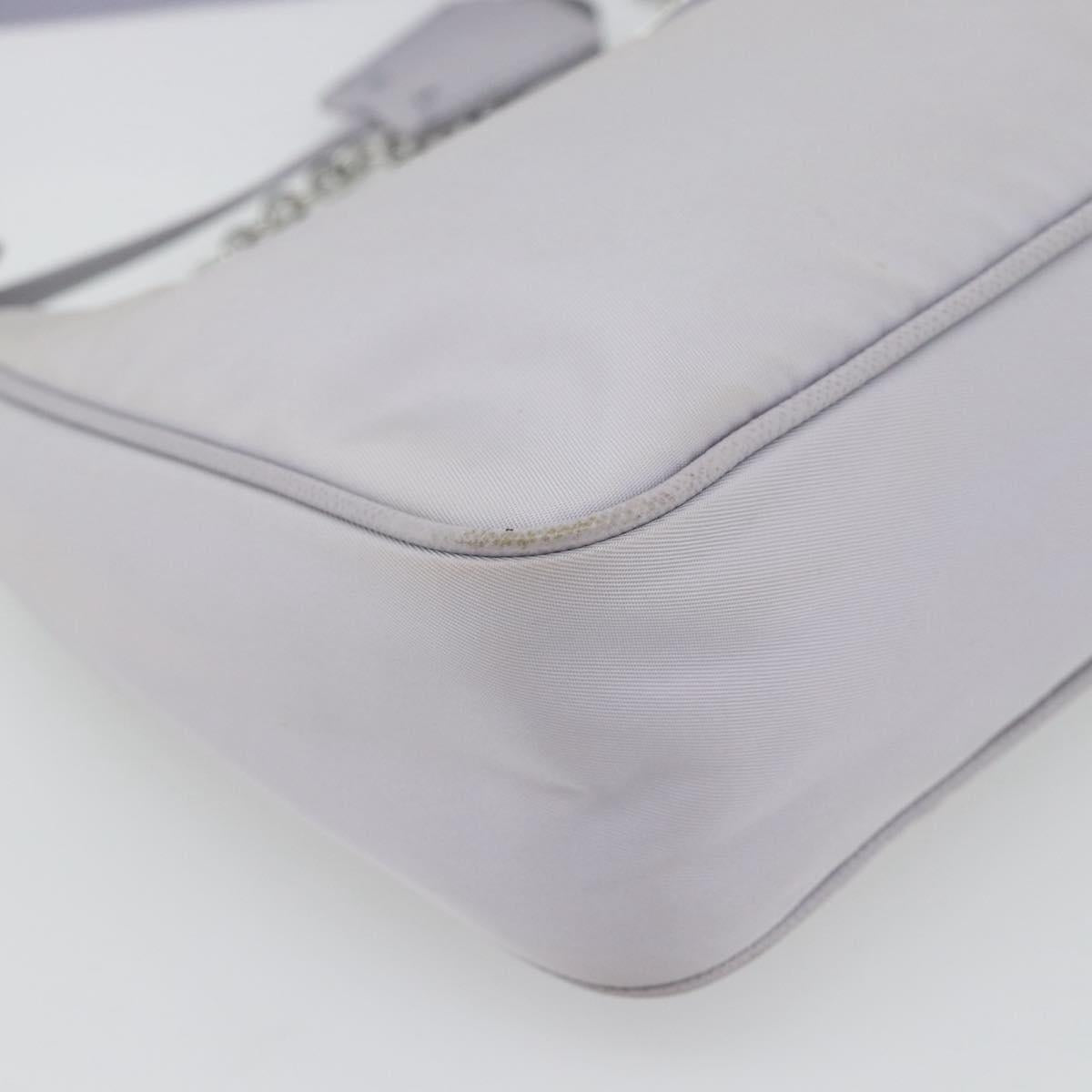 PRADA Re-Edition Shoulder Bag Nylon Purple Silver Auth ka4372A