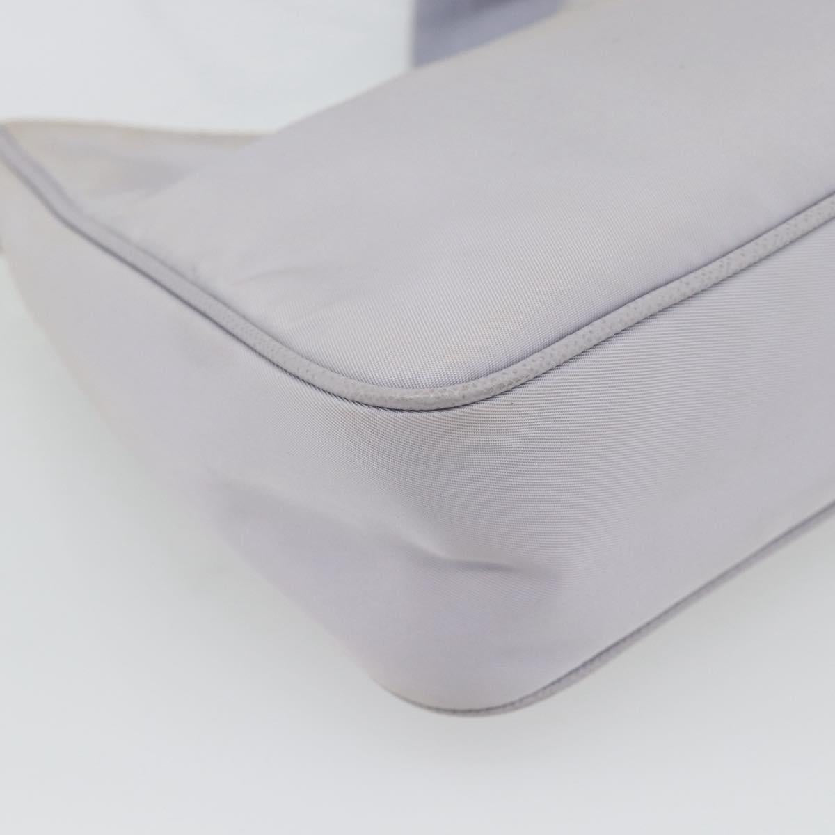 PRADA Re-Edition Shoulder Bag Nylon Purple Silver Auth ka4372A