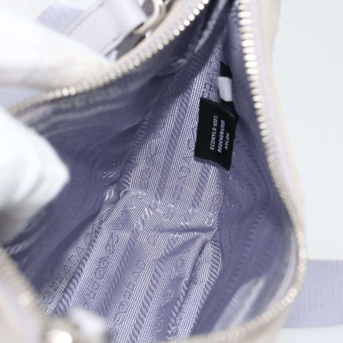 PRADA Re-Edition Shoulder Bag Nylon Purple Silver Auth ka4372A