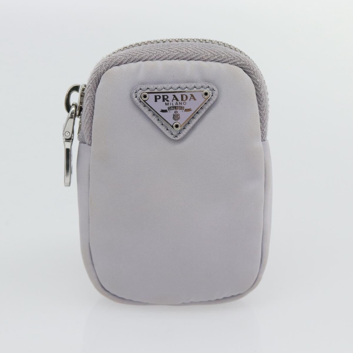PRADA Re-Edition Shoulder Bag Nylon Purple Silver Auth ka4372A