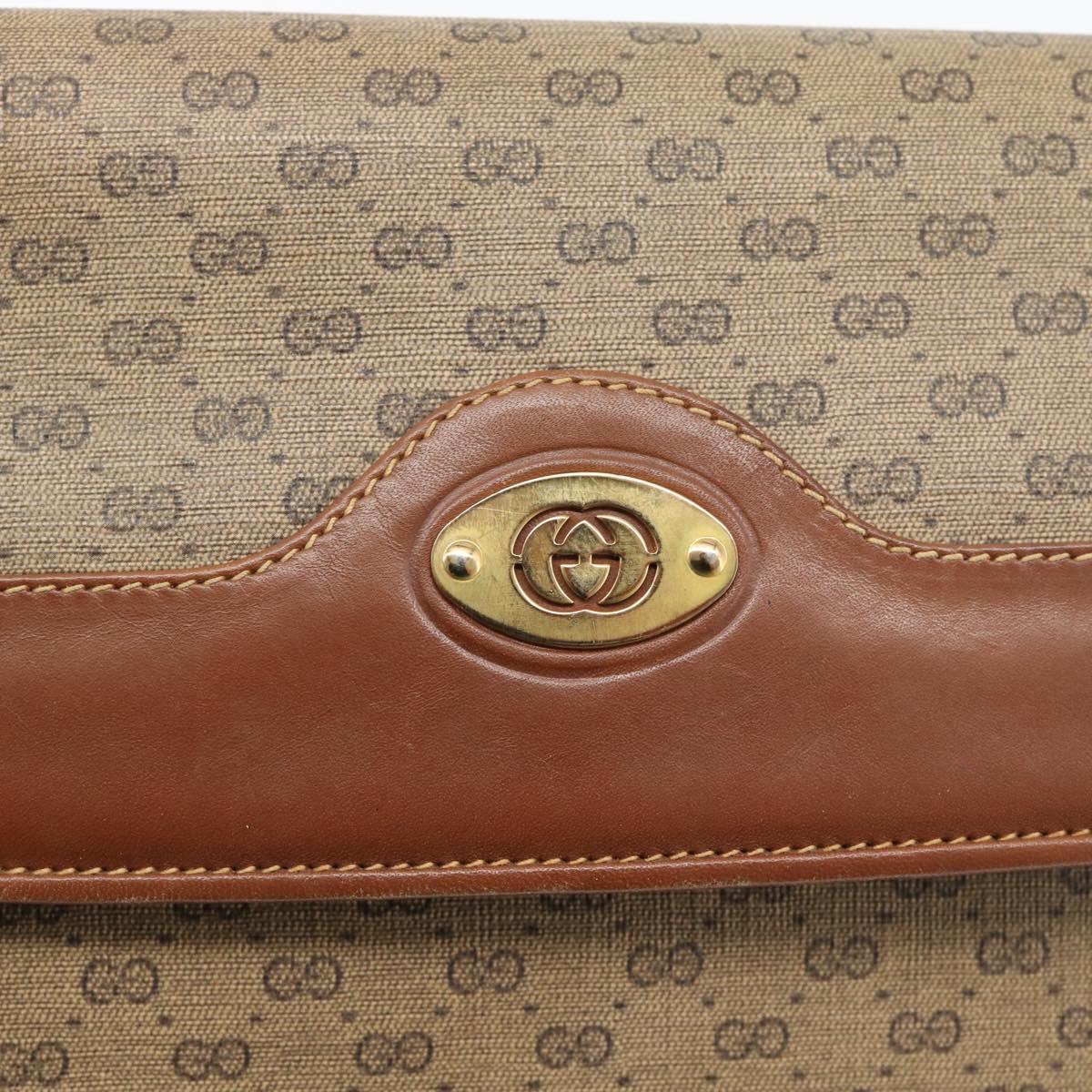 GUCCI Micro GG Supreme Shoulder Bag PVC Beige Gold 004 106 0024 Auth ka4373