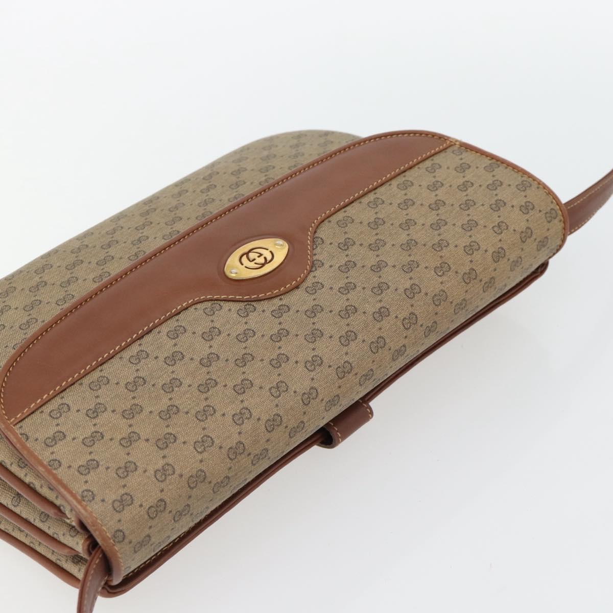 GUCCI Micro GG Supreme Shoulder Bag PVC Beige Gold 004 106 0024 Auth ka4373