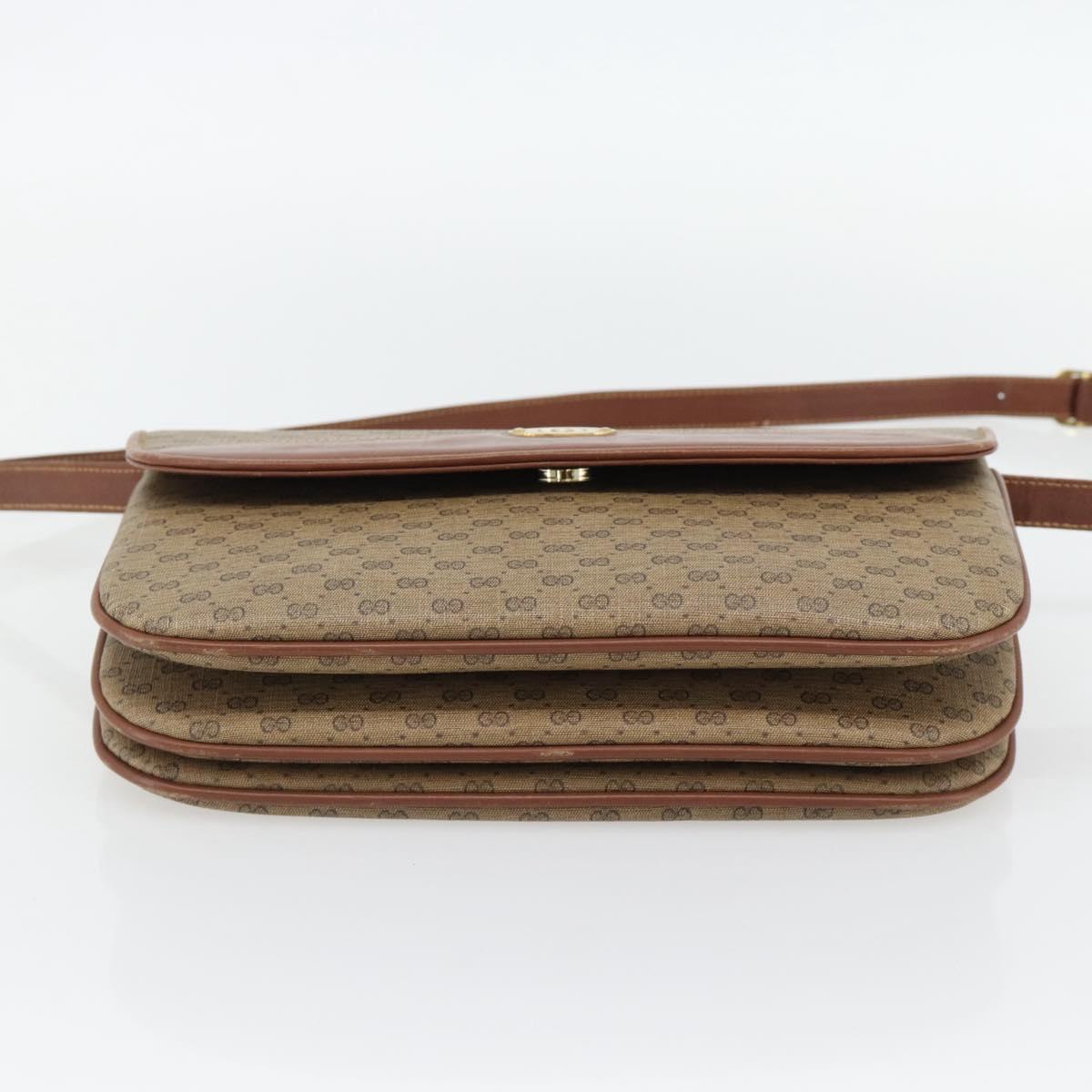 GUCCI Micro GG Supreme Shoulder Bag PVC Beige Gold 004 106 0024 Auth ka4373