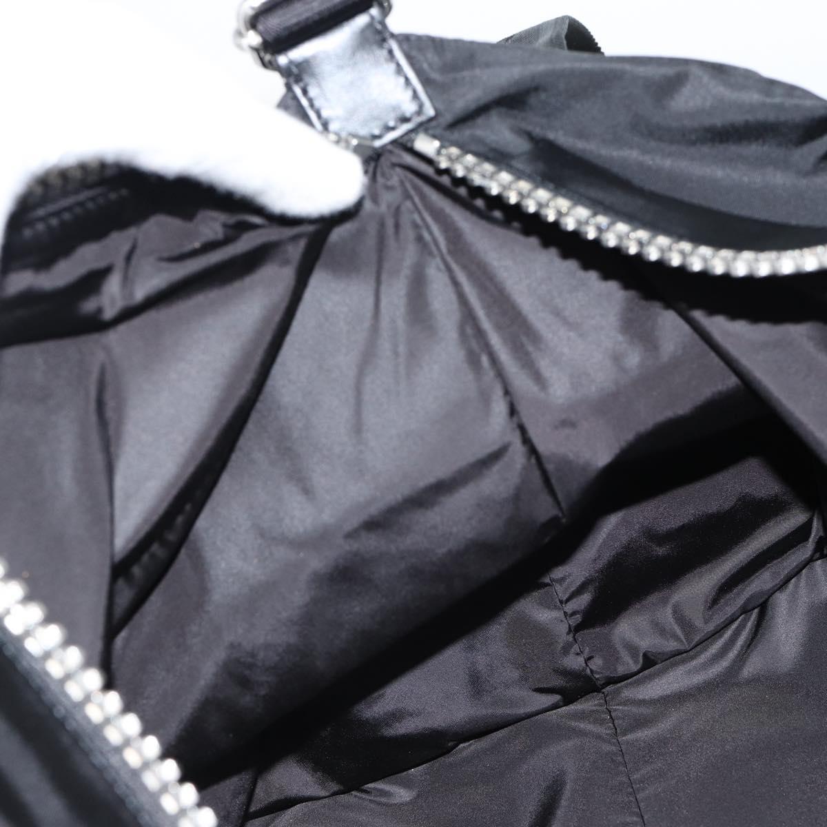 GIVENCHY G Zip Backpack Nylon Black Silver Auth ka4379M