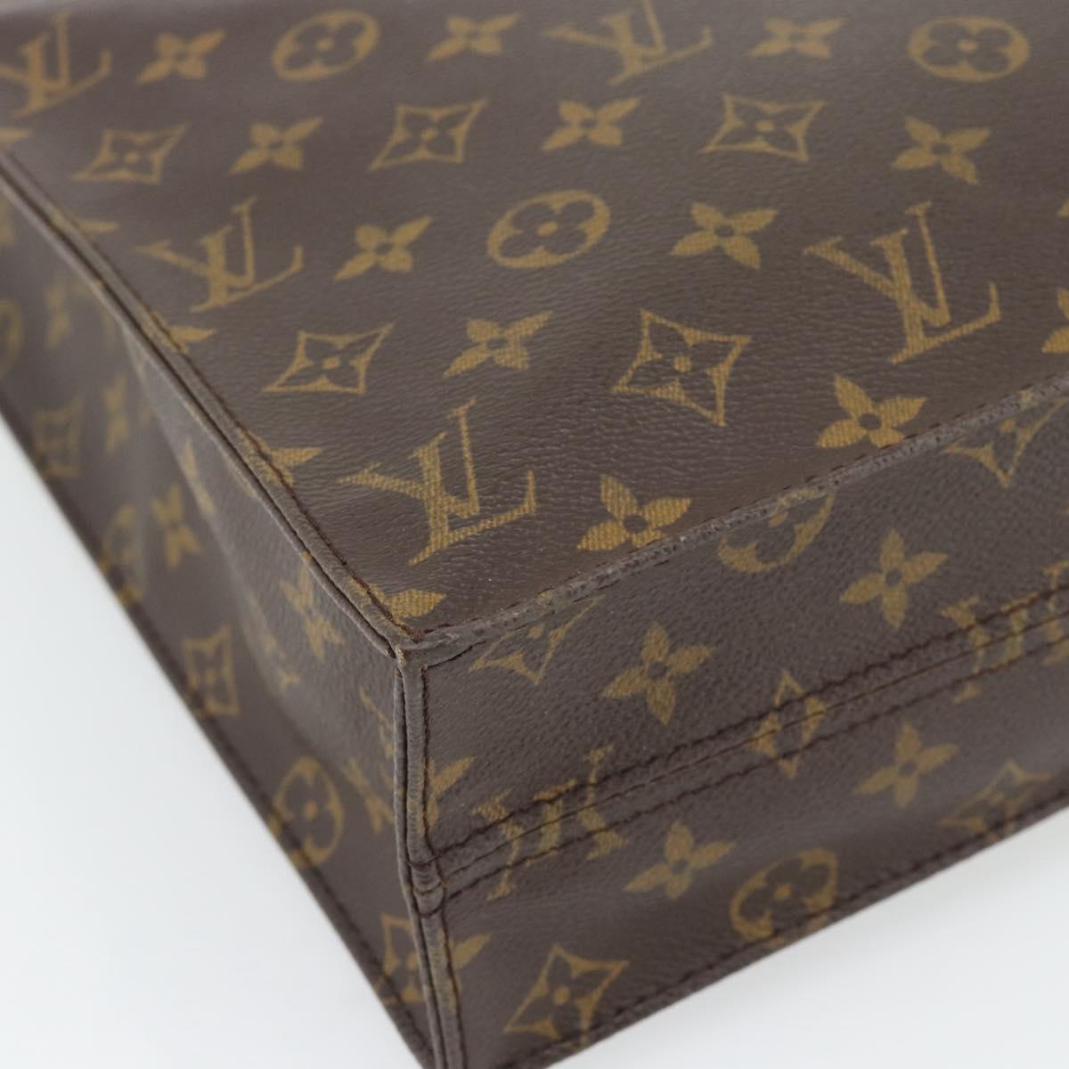 LOUIS VUITTON Monogram Sac Plat Hand Bag M51140 LV Auth ka4380