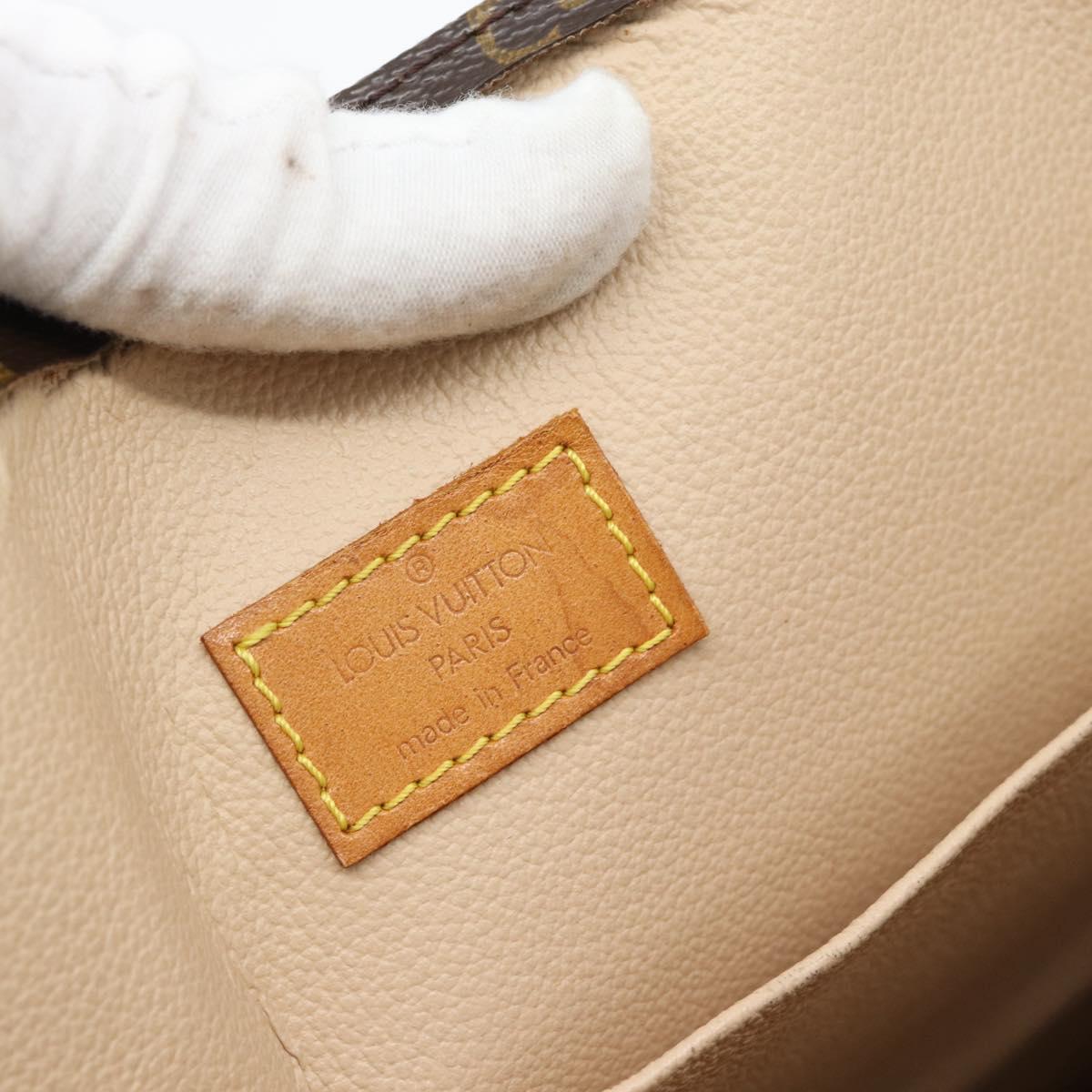 LOUIS VUITTON Monogram Sac Plat Hand Bag M51140 LV Auth ka4380