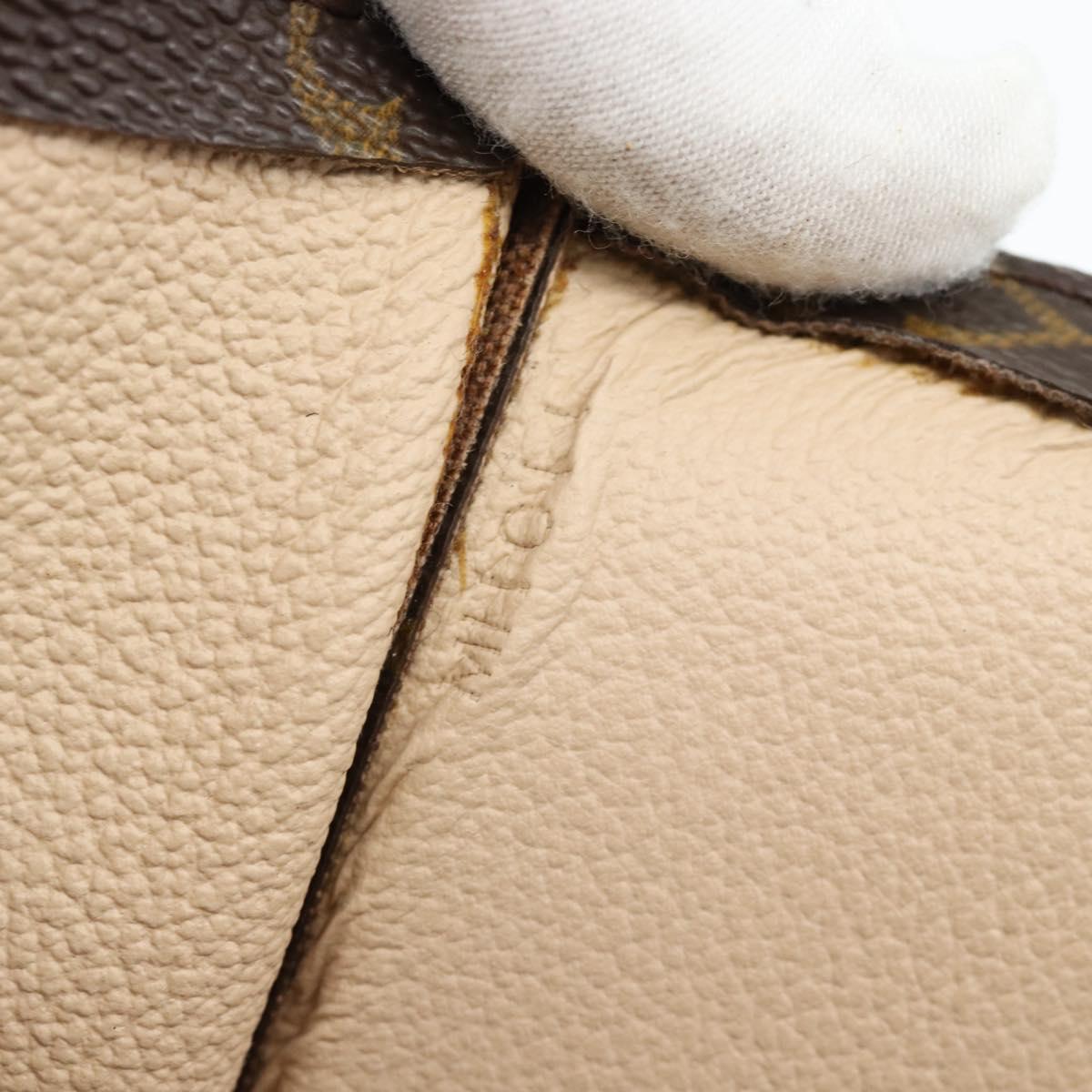 LOUIS VUITTON Monogram Sac Plat Hand Bag M51140 LV Auth ka4380