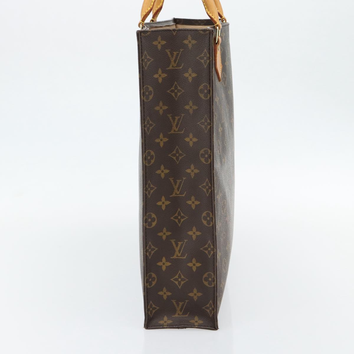 LOUIS VUITTON Monogram Sac Plat Hand Bag M51140 LV Auth ka4380