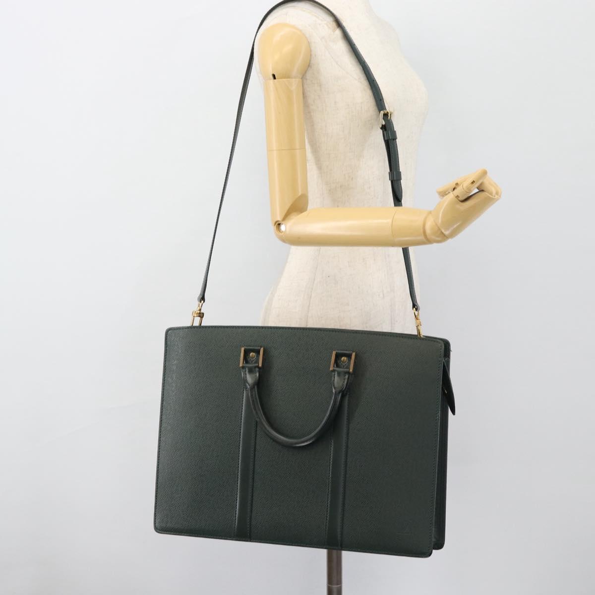 LOUIS VUITTON Taiga Porte Documents Rozan Bag Epicea M30054 LV Auth ka4381
