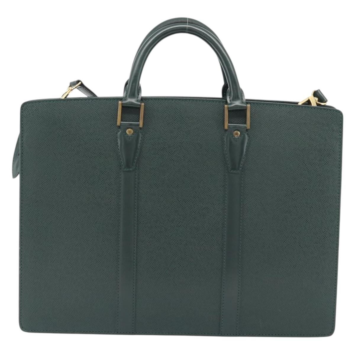 LOUIS VUITTON Taiga Porte Documents Rozan Bag Epicea M30054 LV Auth ka4381