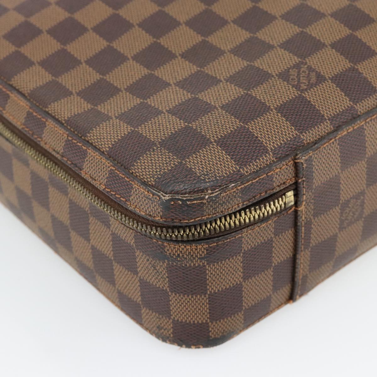 LOUIS VUITTON Damier Ebene Porto Ordinatur Sabana Bag 2way N58020 Auth ka4382