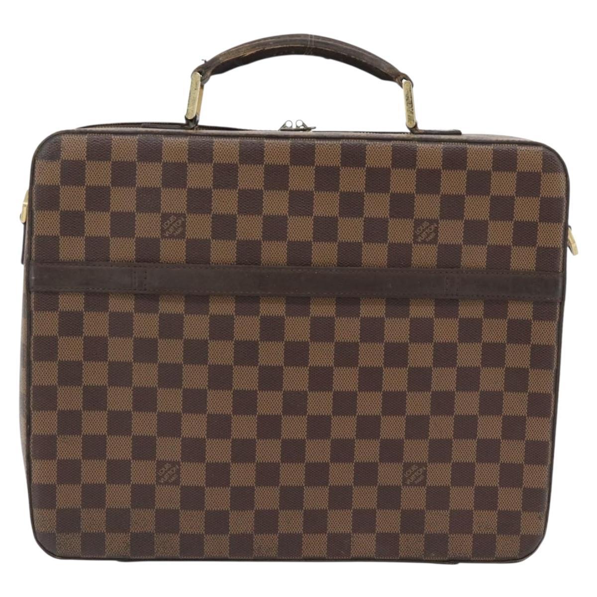 LOUIS VUITTON Damier Ebene Porto Ordinatur Sabana Bag 2way N58020 Auth ka4382