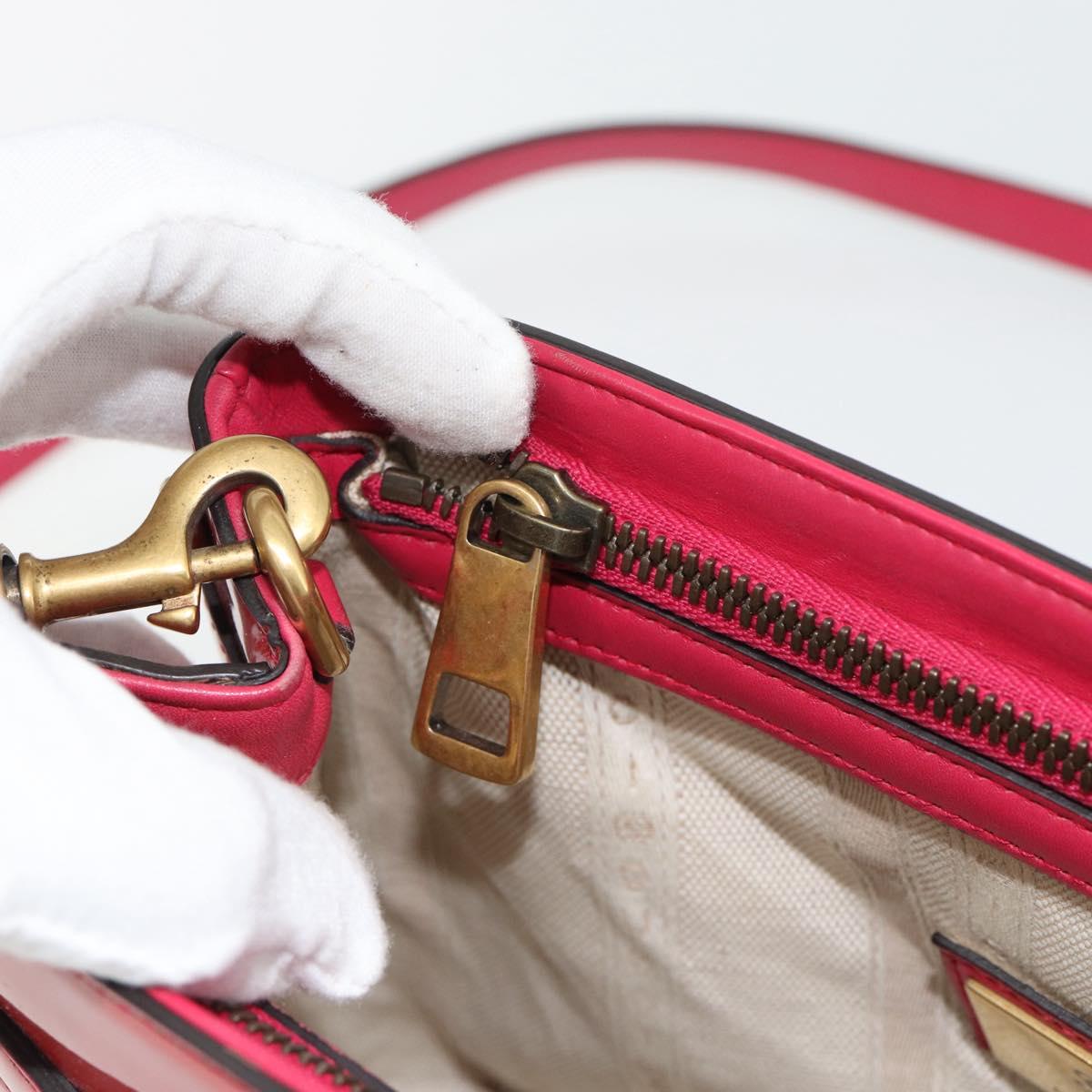 GUCCI Horsebit Hand Bag Patent leather 2way Pink Gold 371925 Auth ka4397A