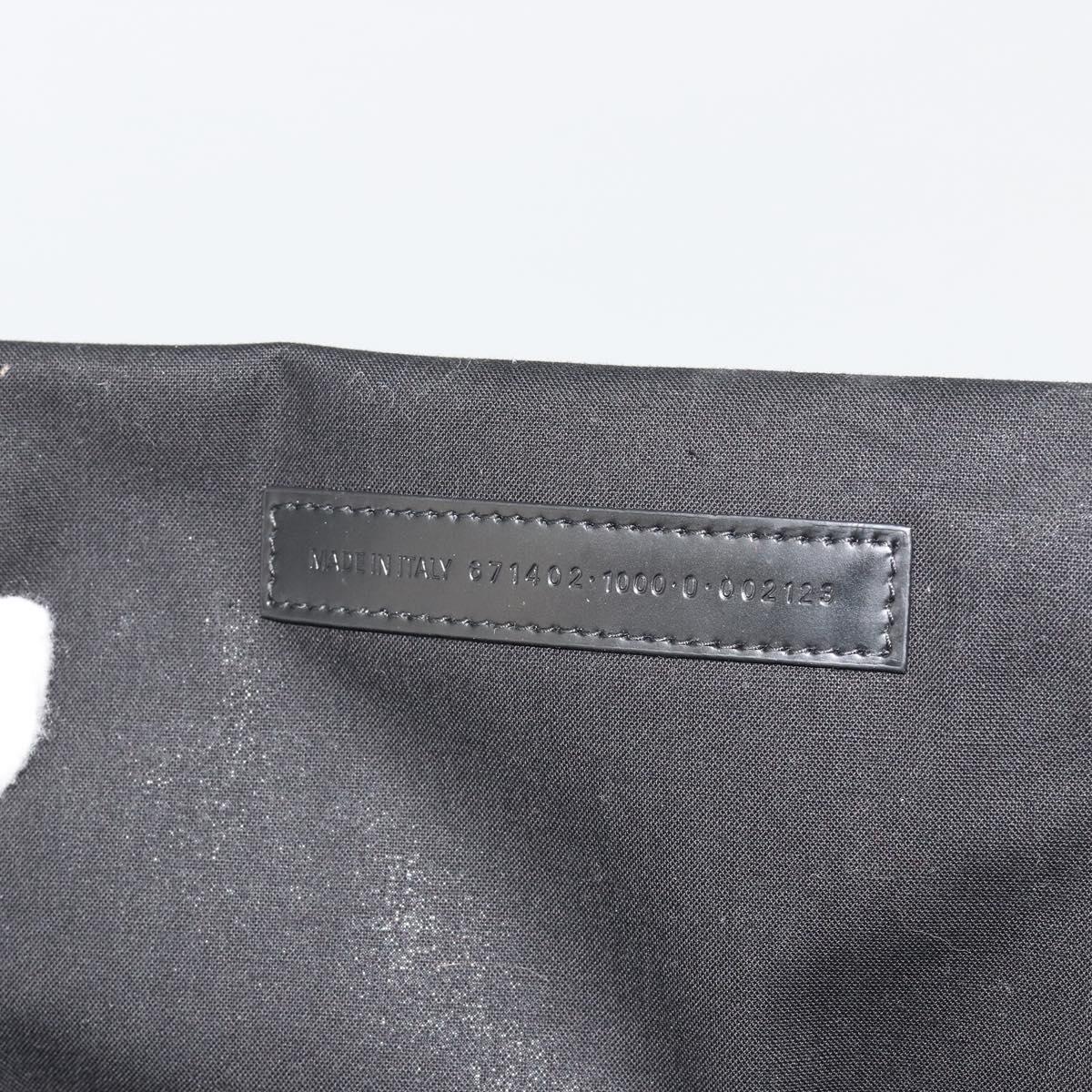 BALENCIAGA Hand Bag Denim 2way Black Silver 671402 Auth ka4398
