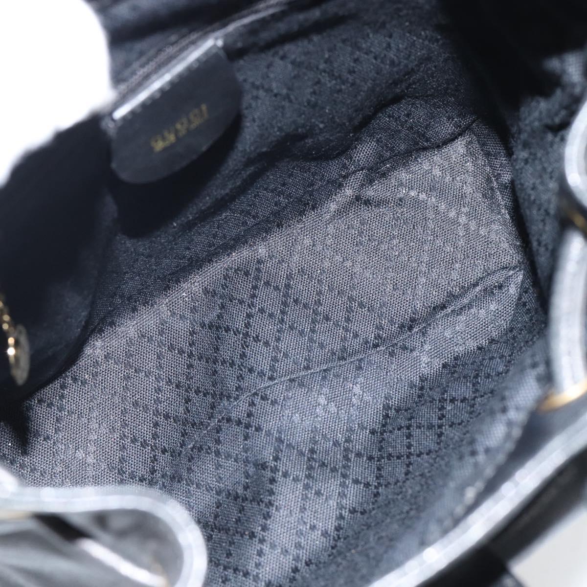 GUCCI Bamboo Backpack Leather Black Gold 003 2034 0030 Auth ka4402