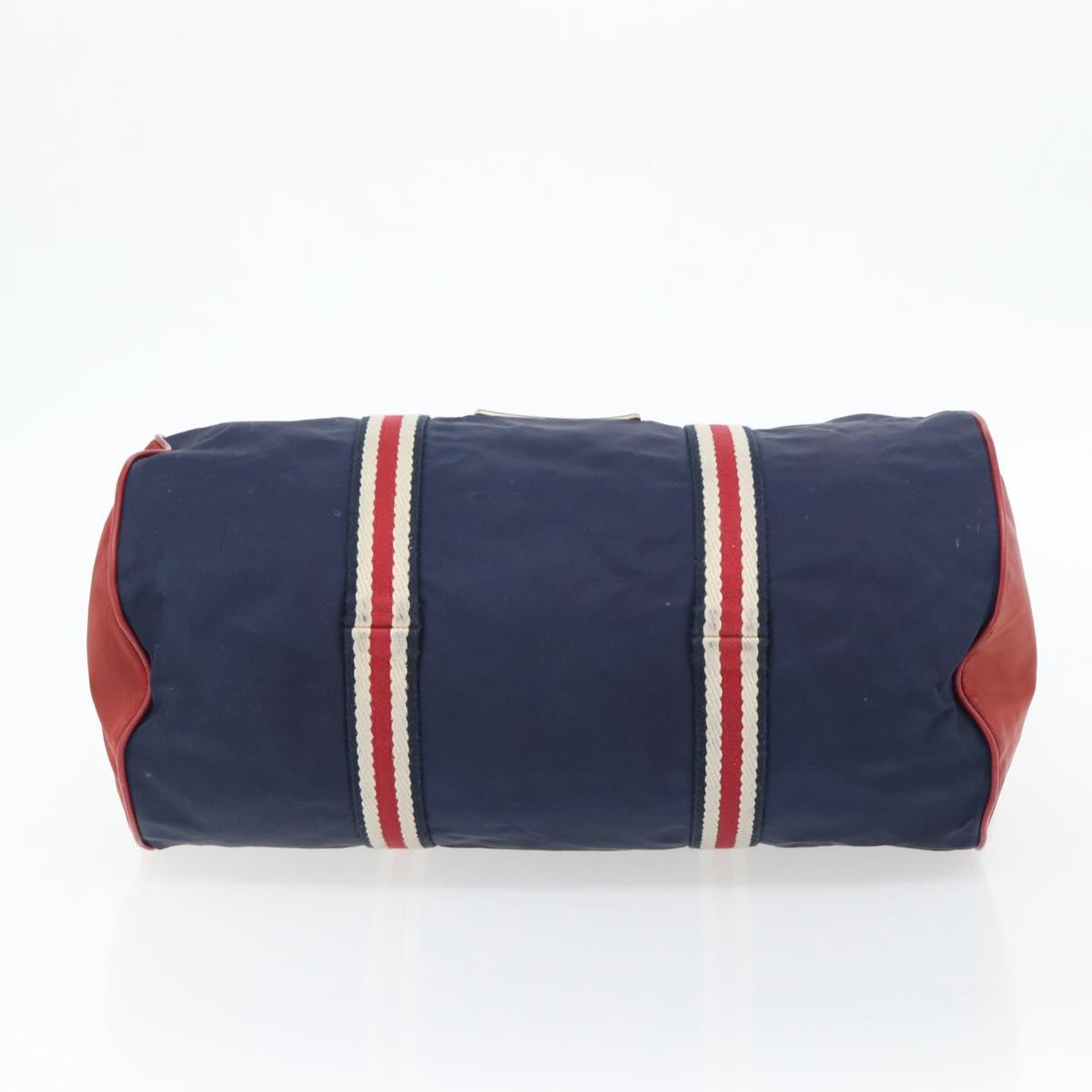 GUCCI Hand Bag Nylon 2way Navy Red 189657 Auth ka4408