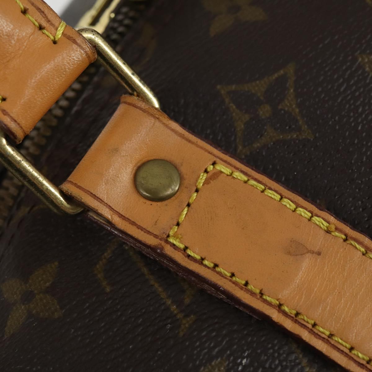 LOUIS VUITTON Monogram Keepall Bandouliere 55 Boston Bag M41414 LV Auth ka441