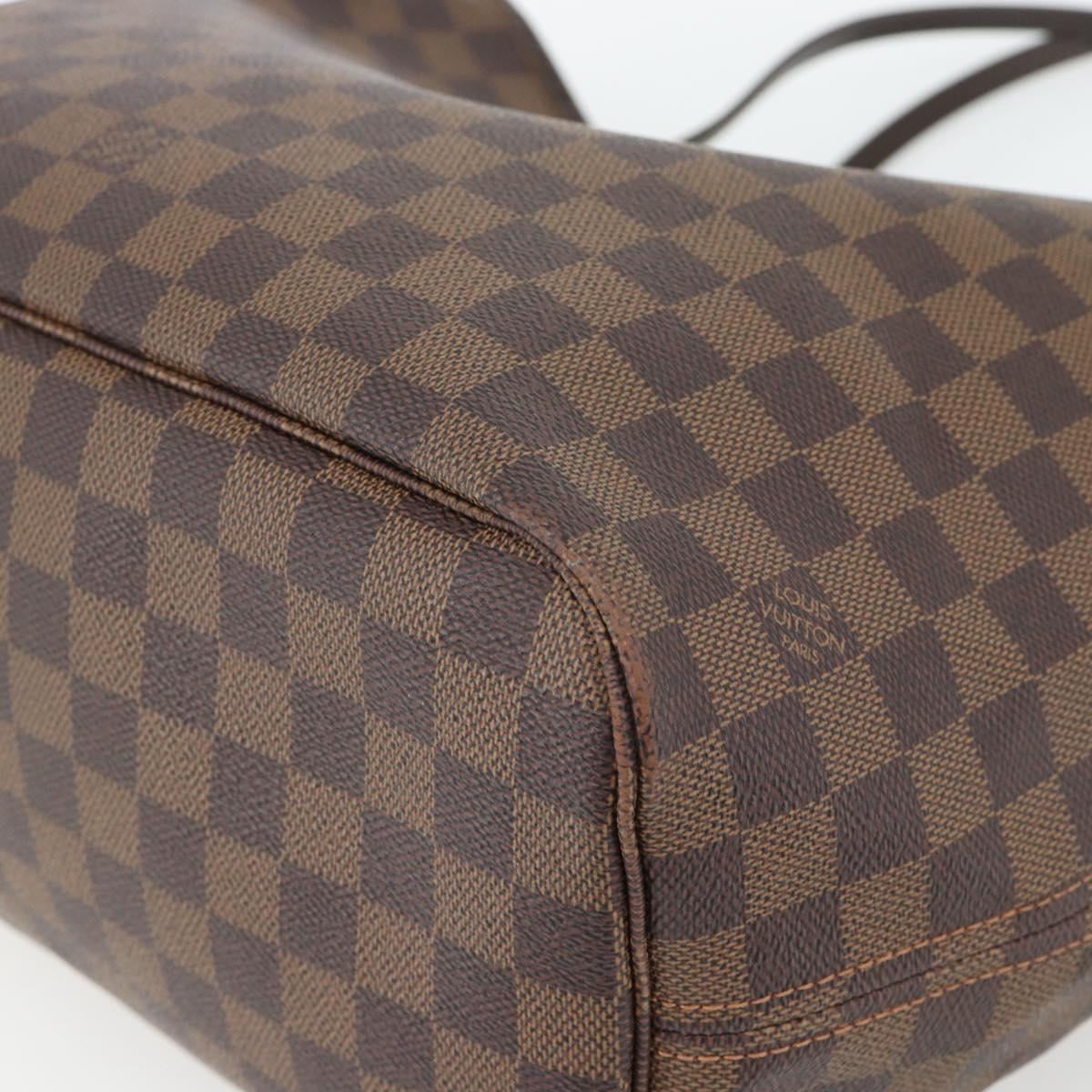 LOUIS VUITTON Damier Ebene Neverfull MM Tote Bag N51105 LV Auth ka4432