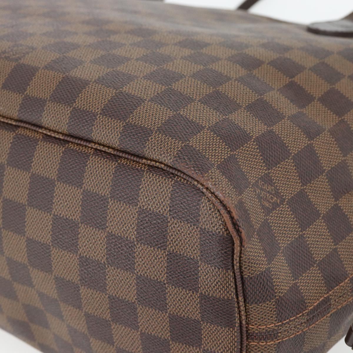 LOUIS VUITTON Damier Ebene Neverfull MM Tote Bag N51105 LV Auth ka4432